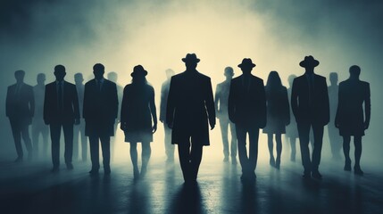 Group of professional men in suits and hats, ideal for corporate or financial use