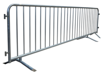 Portable metal crowd barricade