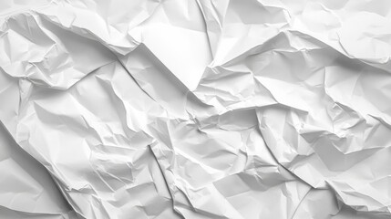 Obraz premium Abstract white crumpled and creased recycle paper texture background 