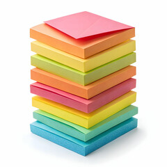 Pastel Colored Sticky Notes Stacked