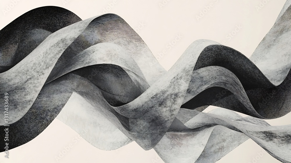 Leinwandbilder Conceptual visualization of conflict resolution highlighting dynamic shapes interwoven layers representing harmony communication