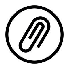 Attachment paper clip icon for apps and websites. Color set. black, blue, white. vector icons. paperclip vector