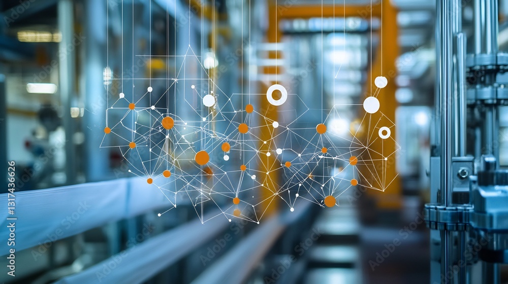 Poster Conceptual visualization of quality management featuring interconnected geometric form symbolizing continuous improvement