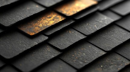 Abstract Gold and Black Texture