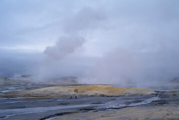 Geothermal landscape in Hverir