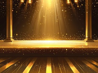 Mystical Golden Light Portal - Fantasy Glowing Divine Entrance