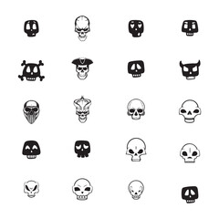 A versatile and editable skull icon in vector EPS format, perfect for gothic, pirate, horror, or tattoo-themed projects. This scalable design is ideal for logos, app icons, web design, and print media