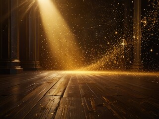 Mystical Golden Light Portal - Fantasy Glowing Divine Entrance