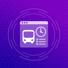 bus schedule vector icon for web