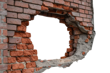 Broken brick wall texture