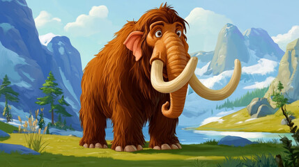 Mammoth vector mammal animal character