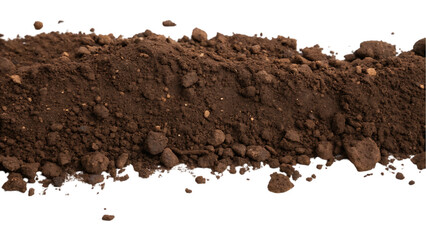 Loose clumps of brown soil