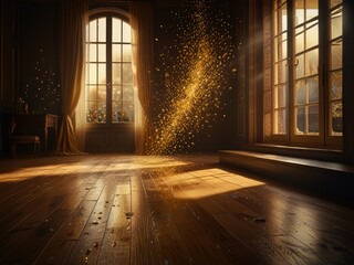 Mystical Golden Light Portal - Fantasy Glowing Divine Entrance