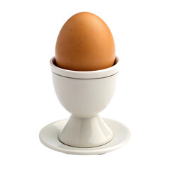 Simple brown egg in cup