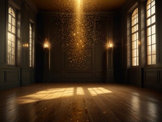 Mystical Golden Light Portal - Fantasy Glowing Divine Entrance