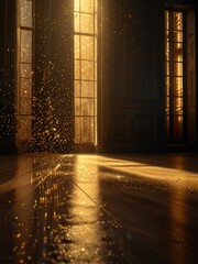 Mystical Golden Light Portal - Fantasy Glowing Divine Entrance