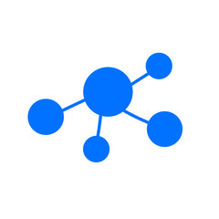Blue Molecule Icon
