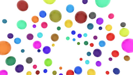 colorful balloons on white background