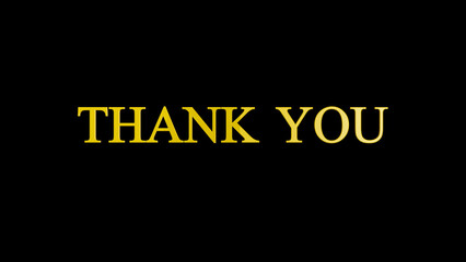 THANK YOU, Golden 3d word 