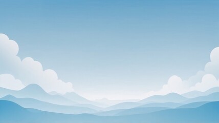 Obraz premium Calm Blue Sky Gradient Background