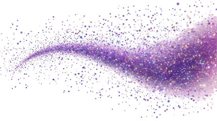 Magical Stardust Trail in Purple and Sparkling Glitter Effect