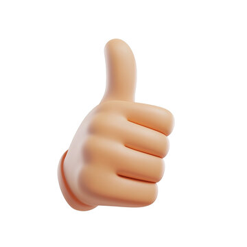 A hand with thumb raised, giving a like