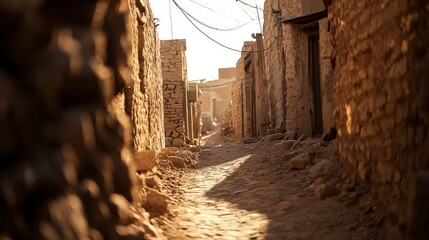 Sunny Alley in Desert Town
