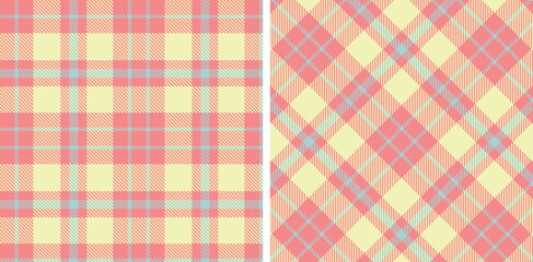 Pastel Pastel Blush Pink Seamless Tartan Fabric Design