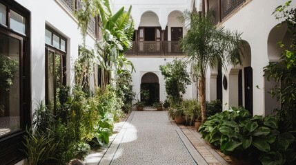 Naklejka premium Moroccan Courtyard Garden Oasis