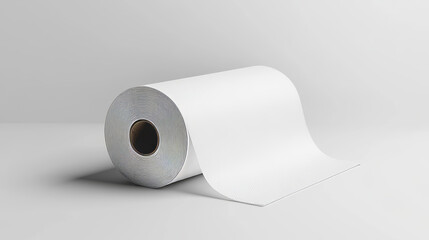 Realistic paper roll mock up set isolated vector illustration blank white 3d packaging kitchen towel template