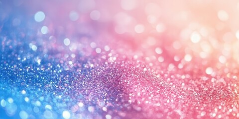 Bright sparkling glitter creates a magical atmosphere with vibrant hues of blue and pink