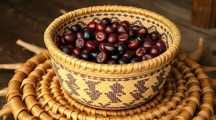 Rwandan Agaseke Basket Mockup for Ethical Trade