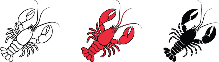 lobster icon symbol template for graphic and web design collection logo vector illustration