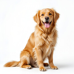 PNG A golden retrieval on the white background