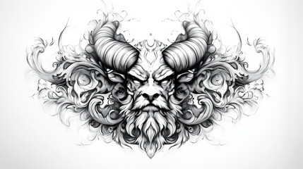 Old school vintage retro tattoo ink art style hand drawn tattooing symbol traditional graphic drawing vector illustration