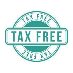 tax free rubber stamp design vector