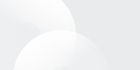 Modern shiny blue circle. Vector white glowing geometric lines on gray background
