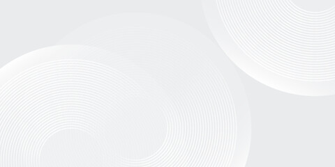 Modern shiny blue circle. Vector white glowing geometric lines on gray background abstract