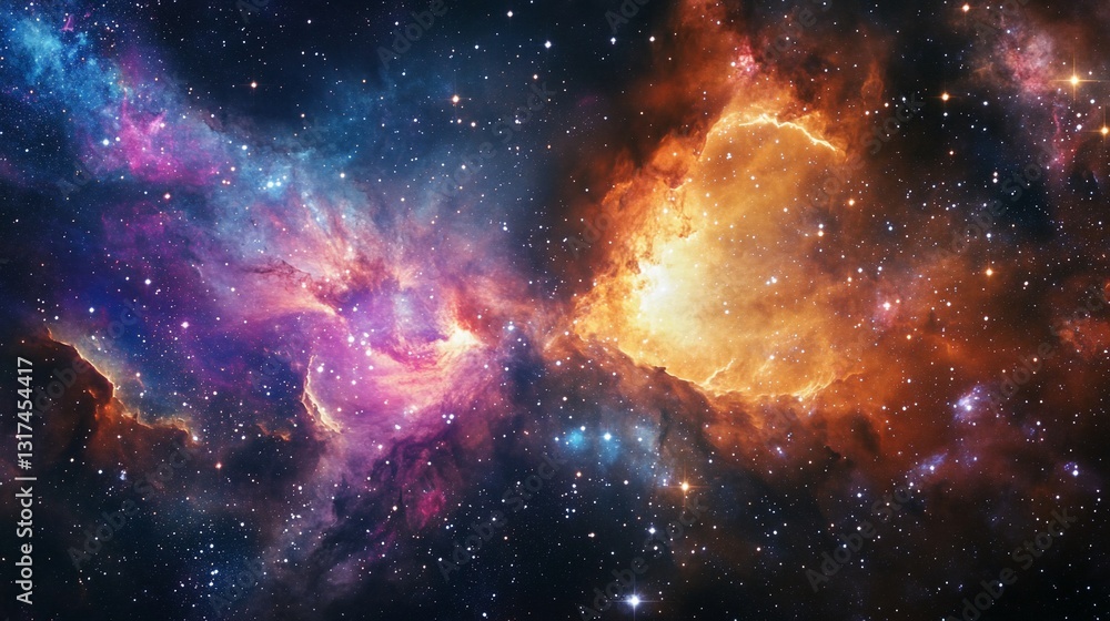 Canvas Prints cosmic nebula: a celestial tapestry of stars and glowing gases in deep space