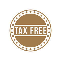 tax free rubber stamp design vector