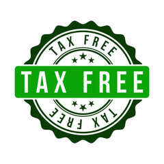 tax free rubber stamp design vector