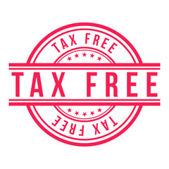 tax free rubber stamp design vector