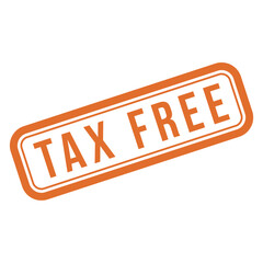 tax free rubber stamp design vector