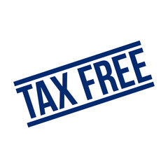 tax free rubber stamp design vector
