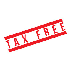 tax free rubber stamp design vector