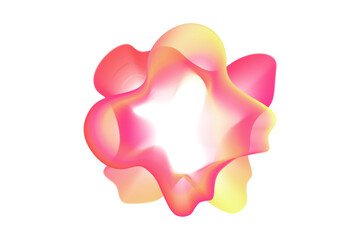 Neon gradient sound waves. Sound lines, radial spectrum. Vector colorful cover for a musical poster and album. Radial spectrum.