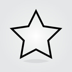 Obraz premium Star icon isolated black flat style design. Abstract shape Illustration