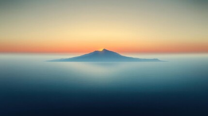 Island Sunset: Ocean, Mountain, Serenity