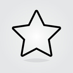 Obraz premium Star icon isolated black flat style design. Abstract shape Illustration