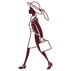 Stylish Woman in Motion